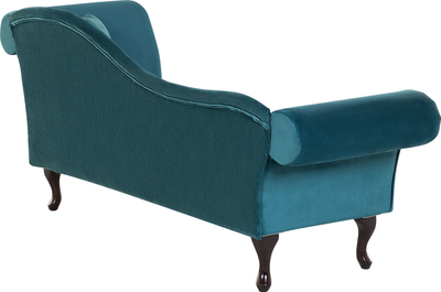 Shezlong Beliani Lattes Right Hand, kadife, 188 cm, blu teal