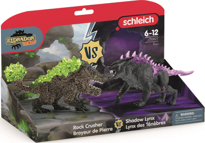 Set figura Schleich Eldrador Creatures Shadow Lynx vs Rockbreaker, 31 x 16 x 18 cm, për kalamaj nga 7 vjeç