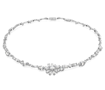 Qafore për femra Swarovski, e Argjendtë/Transparent