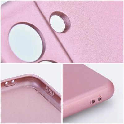 Futrollë telefoni OEM Metallic për Samsung Galaxy S25 FE, TPU, mbrojtje kamerë, rozë