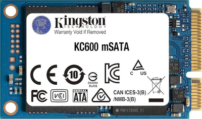 SSD Kingston KC600 mSATA, 256GB, SATA3, blu