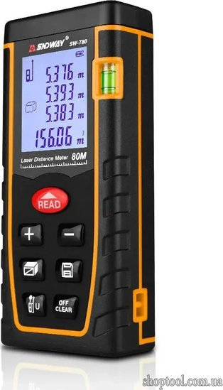 Ласерски далномер Sndway SW-T80, 80 m, дигитален, црн