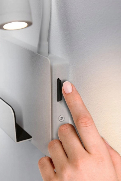 Llambë muri Paulmann Halina, LED, me portë USB Type C, e bardhë