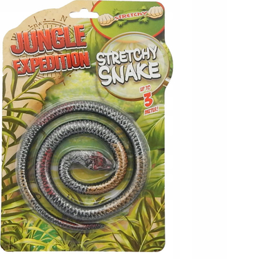 Lojëre gjarpër Squishy Stretchy Snakes, 3m, gome elastike, shumëngjyrësh