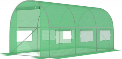 Serë tunel Green me dritare, 7 m², 3.5 x 2 x 2 m, jeshile