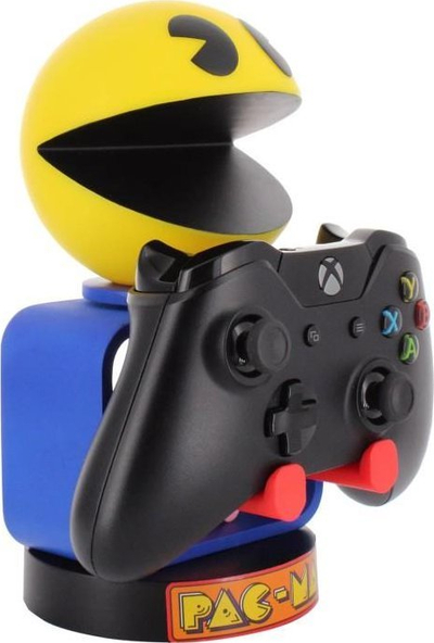 Mbajtës për kontrollor dhe telefon Bandai Pac Man Cable Guy, 8.5\", i verdhë
