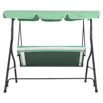 Lëkundëse verande 3-ulëse me mbrojtës dielli Likid 170x110x153Hcm (HM5979.03), gri/ gjelbër