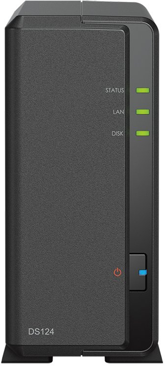 Сервер NAS Synology DiskStation DS124, 1GB DDR4, без диск, црн