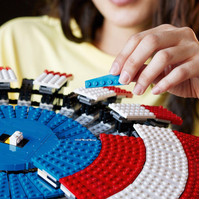 Set ndërtimi LEGO Marvel 76262 Mburoja e Captain America-s, 3128 copa, 47 cm, kuq-bardh-blu