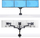 Mbajtëse tavoline për 3 monitorë StarTech Triple Monitor Desk Mount, deri 27", VESA 75x75 100x100, e zezë
