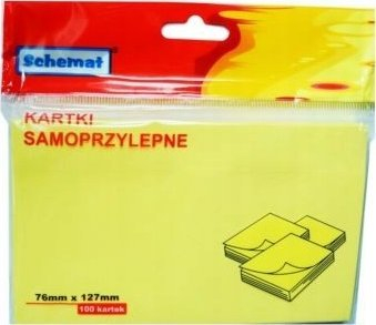 Fletëngjitës vetëngjitës pa markë, 76x127mm, 100 fletë, e verdhë