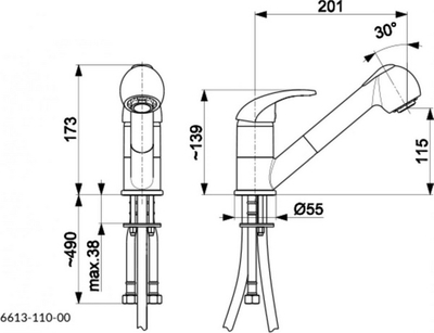 Rubinet KFA Indria (6613-110-81), i zi