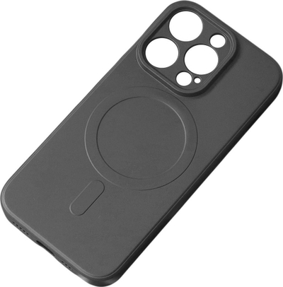 Kuti telefoni Aexit MagSafe, për iPhone, silikon, mat, e zezë