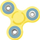 Lodër fidget spinner Moses, plastik, antistres, e verdhë