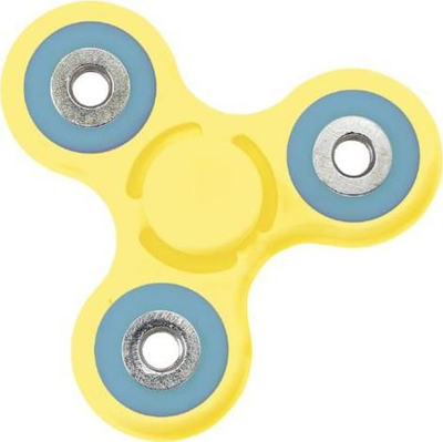 Lodër fidget spinner Moses, plastik, antistres, e verdhë