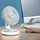 Настолен вентилатор InnovaGoods FanLed, 4000 mAh, LED, бел