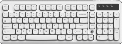 Tastierë AJAZZ AF98, wireless me kabllo, RGB, e bardhë