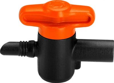 Valvul rregulluese Gardena Micro-Drip, për ujitje kopshti, e zezë portokalli