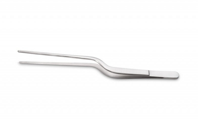 Кујнска пинцета 100% Chef Tweezers Forceps, 14cm, нерѓосувачки челик, сребрена