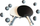 Set pingpongu Joola 54817, 2 raketa, 8 topa, i zi edhe i bardhë