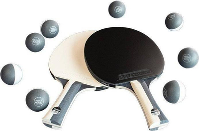 Set pingpongu Joola 54817, 2 raketa, 8 topa, i zi edhe i bardhë