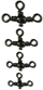 Kunja për peshkim Robinson Swivel, 10 copë (81-P-KR-P08)