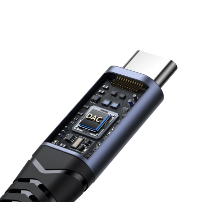 Adapter USB C Joyroom SY C02, 2 me 1, 60W, me Jack 3.5mm, i zi