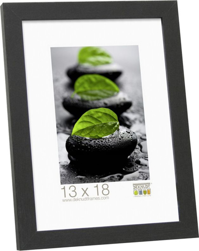 Kornizë druri për fotografi Deknudt S44CF2, 13 x 18 cm, e zezë