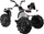 Motorrinë elektrike fëmijësh Quad ATV, 12V, rrota EVA, e bardhë