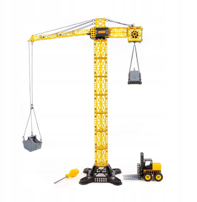 Set tullash për ndërtim Construction Crane Giant with Loader, 588 pjesë, shumëngjyrësh