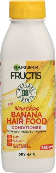 Balsam flokësh Garnier Fructis Banana Hair Food, ushqyes për flokë të thatë, 350ml