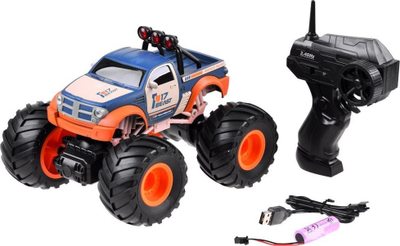 Makina lodër Monster Truck Big Foot RC0563 me telekomandë 2.4 GHz, shkallë 1:18, bardh e portokalli