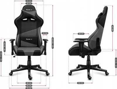 Karrige gaming Huzaro Force 6.2, rrjetë, deri 130 kg, gri me të zezë