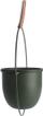 Vazo varëse dekorative Hanging Pot, me rrip lëkure, për mur ose tavan, e bardhë