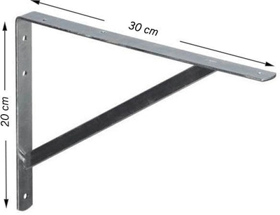 Mbajtëse muri për raft DYMO SB-05, 200x300x30 mm, metalike, e bardhë