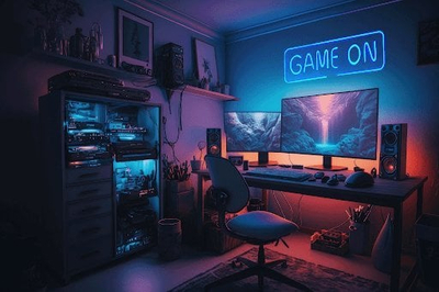 PREYON Neon Gaming LED Ѕидна Светилка, Blue
