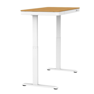 Tavolinë gaming Tuckano ET119W-C, 120.4 cm, rregullim elektrik lartësie, dru i bardhë
