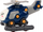 Lodër helikopter LEAN Toys, për montim me vida, e kaltër