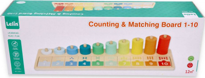 Puzzle druri edukative Lelin Learning to Count, numrat 1-10, shumëngjyrëshe