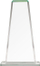 Kupë dekorative qelqi, bazë matte, 25 cm, transparente