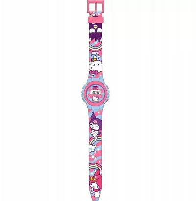 Рачен часовник за деца Kids Licensing Hello Kitty and Friends, аналоген, со прилагодлив ремен, повеќебоен