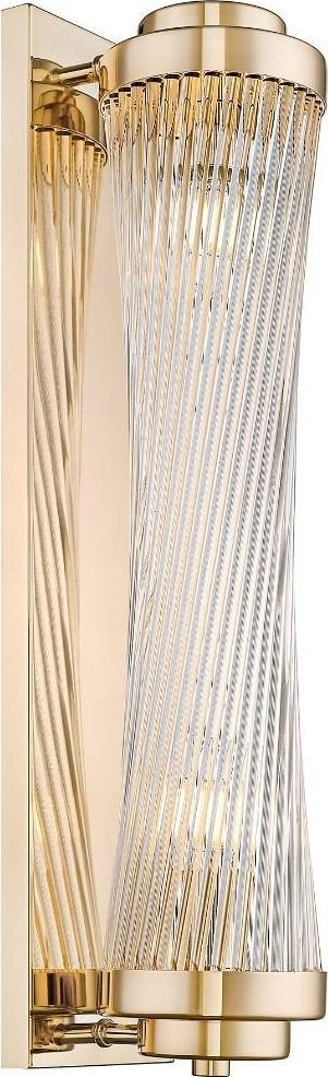 Lampë murale Netlighting Sergio, 2x E19, IP20, ngjyrë e artë
