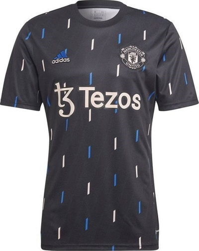 Bluzë adidas Manchester United Pre Match JSY M HT4307, për burra, e zezë
