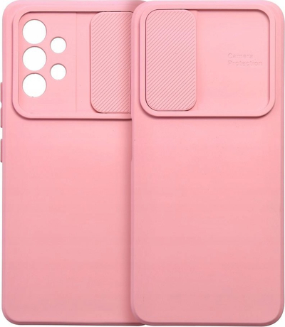 Futrollë slide për Samsung Galaxy S23 FE, TPU i butë e fleksibël, mbrojtje kamere, rozë e çelët