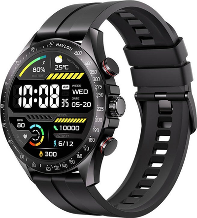 Паметен часовник Haylou Solar Pro, AMOLED екран, мерење отчукување на срце SpO2, црн