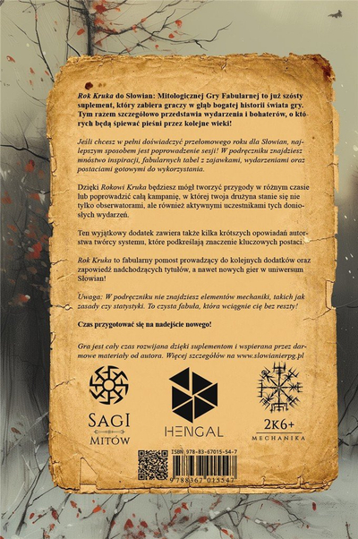 Libër RPG Wydawnictwo Hengal Slavs Year of the Raven, mitologji sllave, botim 2024