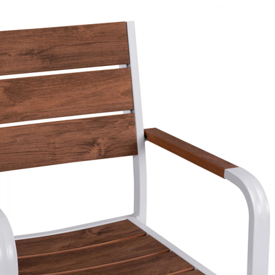 Kolltuk alumini BRONCA, 54.2×59×83.5 cm (HM5130.02), bardhë