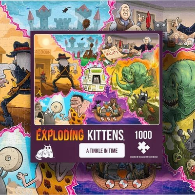 Puzzle Exploding Kittens A Tinkle in Time, 1000 copa, shumëngjyrësh