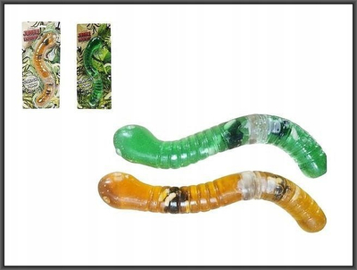 Lodër slime elastike Stretchy Worm, antistres, ngjyra të përziera