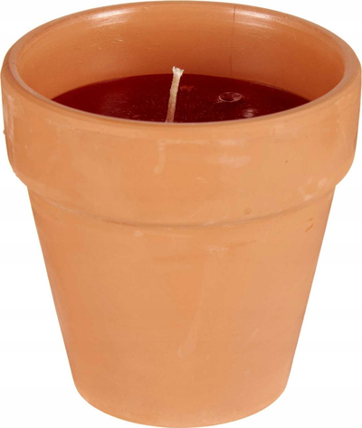Kandil balte Flowerpot, në formë vazoje me lule, ngjyrë natyrale